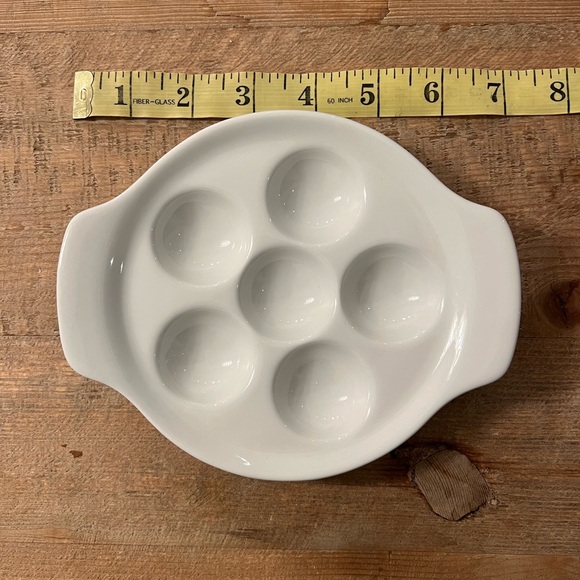 White Porcelain Escargot Dish - Picture 4 of 4